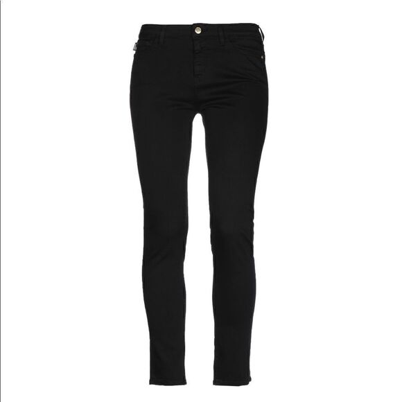 ⭕️ LOVE MOSCHINO Black Denim Pants Heart Jeans - Picture 3 of 8